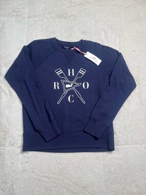 NWT New Vineyard Vines Head Of The Charles HOCR Blue Crewneck Sweatshirt Mens XS